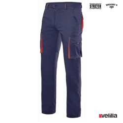 Pantalón stretch bicolor Velilla Ref. 103024S - Marino/Rojo