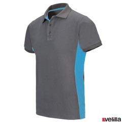 Polo bicolor Velilla Ref. 105504 - Gris/Celeste