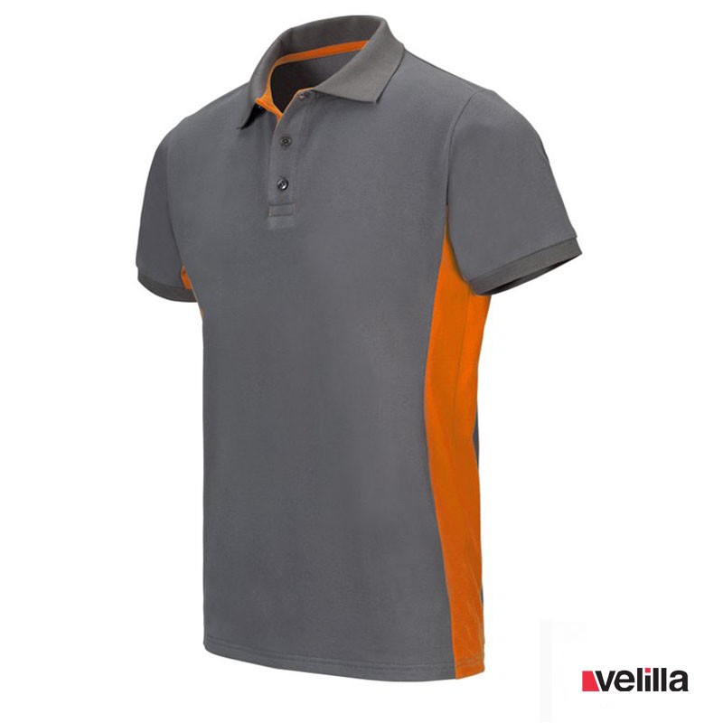 Polo bicolor Velilla Ref. 105504 - Gris Naranja