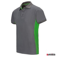 Polo bicolor Velilla Ref. 105504 - Gris/Verde lima