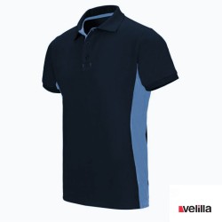 Polo bicolor Velilla Ref. 105504 - Marino/Celeste