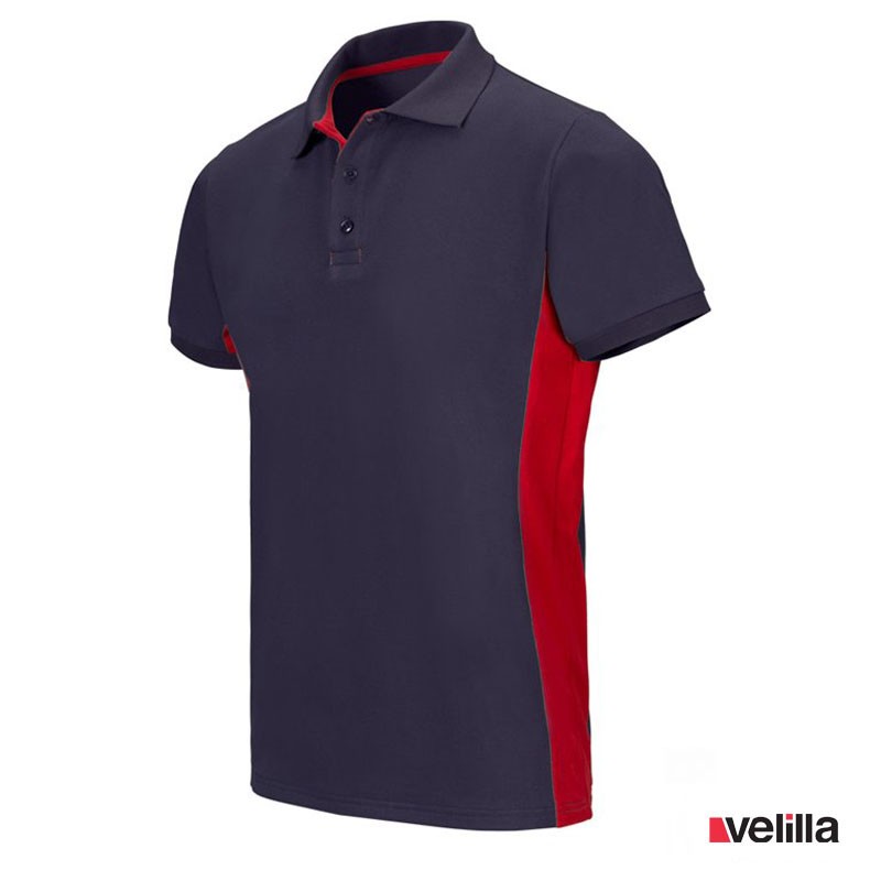 Polo bicolor Velilla Ref. 105504 - Marino/Rojo