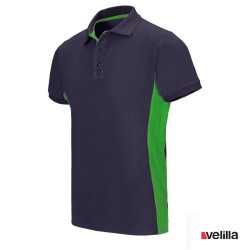 Polo bicolor Velilla Ref. 105504 - Marino/Verde lima