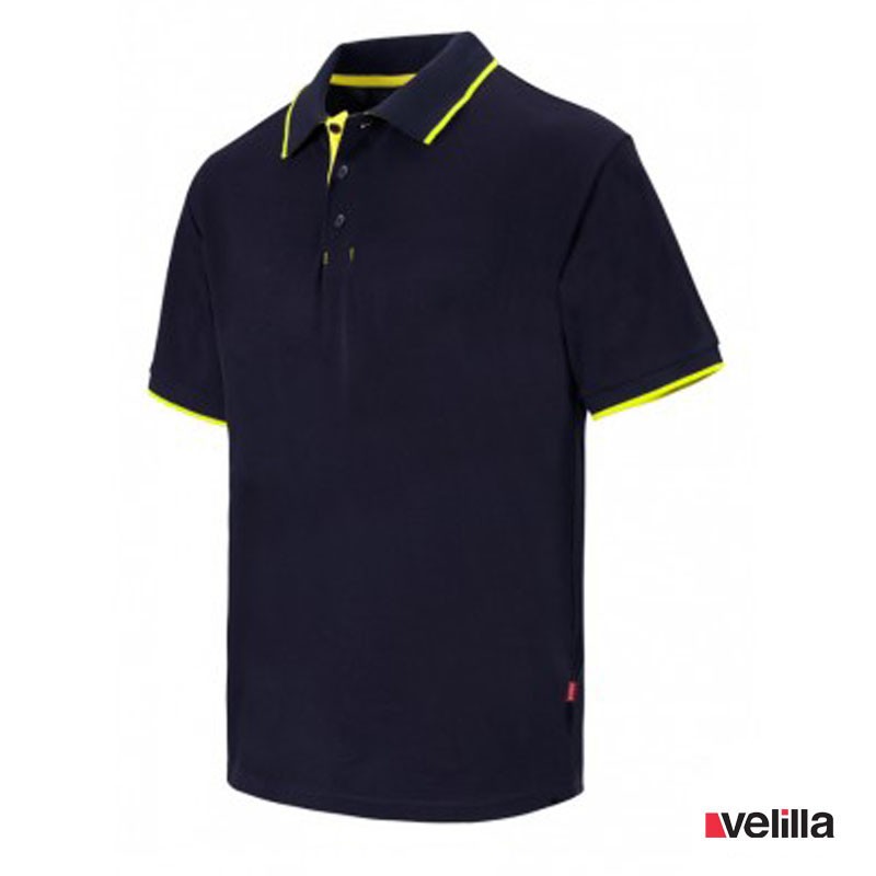 Polo bicolor Velilla Ref. 105505 - Marino/Amarillo