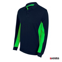 Polo bicolor ML Velilla Ref. 105514 - Marino/Verde lima