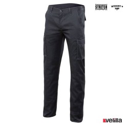 Pantalón Stretch multibolsillos Velilla Ref. 103002S - Negro