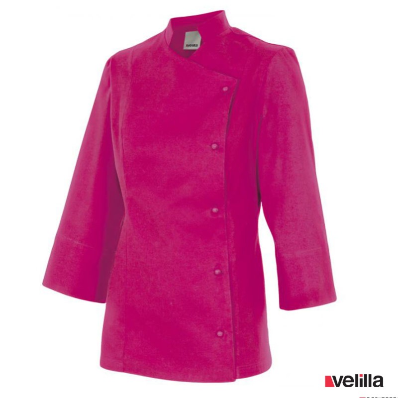 Chaqueta cocina mujer Velilla Melisa - Fucsia