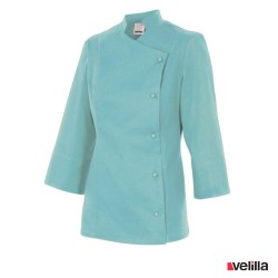 Chaqueta cocina mujer Velilla Melisa - Turquesa claro