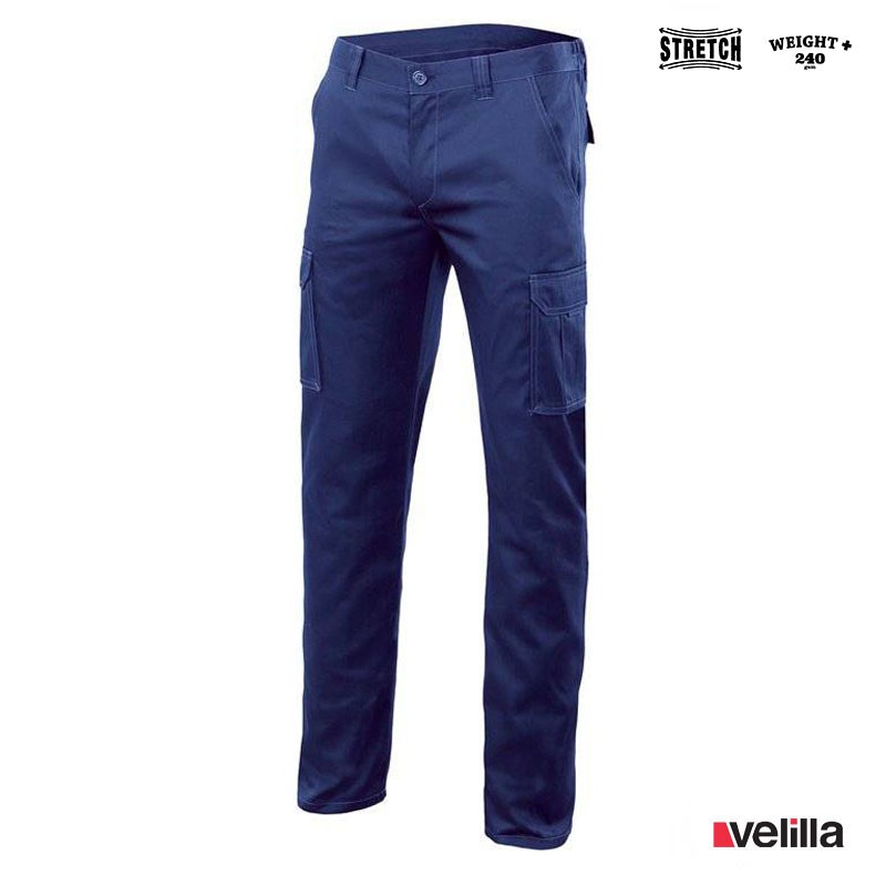 Pantalón Stretch multibolsillos Velilla Ref. 103002S - Azulina