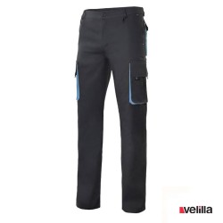 Pantalón bicolor multibolsillos Velilla Ref. 103004 - Negro/Celeste