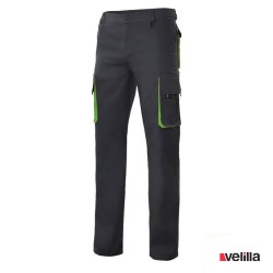 Pantalón bicolor multibolsillos Velilla Ref. 103004 - Negro/Verde lima