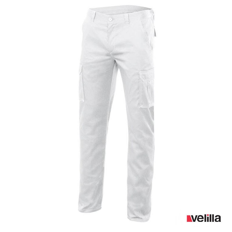 Pantalón Stretch multibolsillos Velilla Ref. 103005S - Blanco