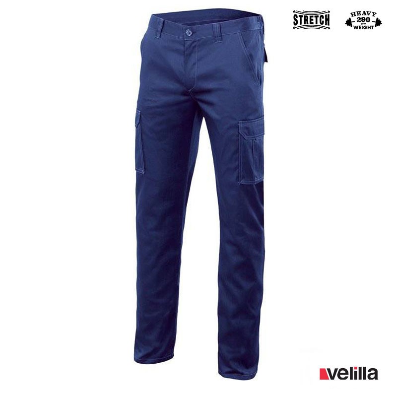 Pantalón Stretch multibolsillos Velilla Ref. 103005S - Azulina